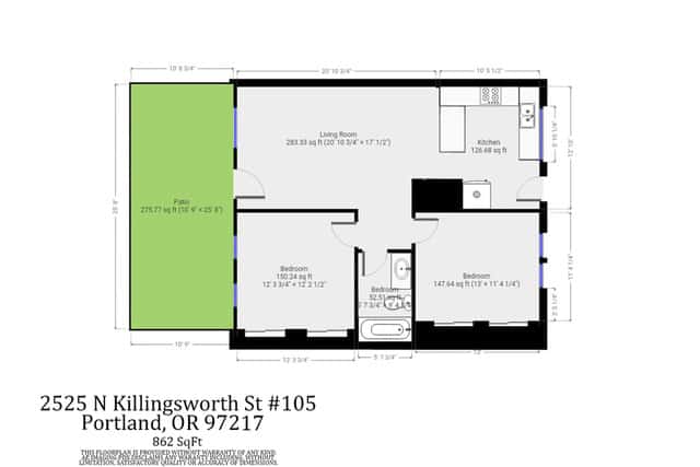 2525 N Killingsworth 105 Floor Plan